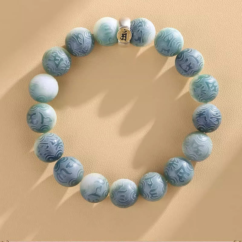 12mm Bodhi Seed Chinese Zodiac Wisdom Bracelet Om Mani Padme Hum