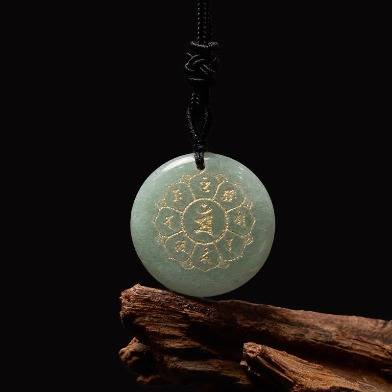 Om Mani Padme Hum Necklace | Black Obsidian Strength Pendant