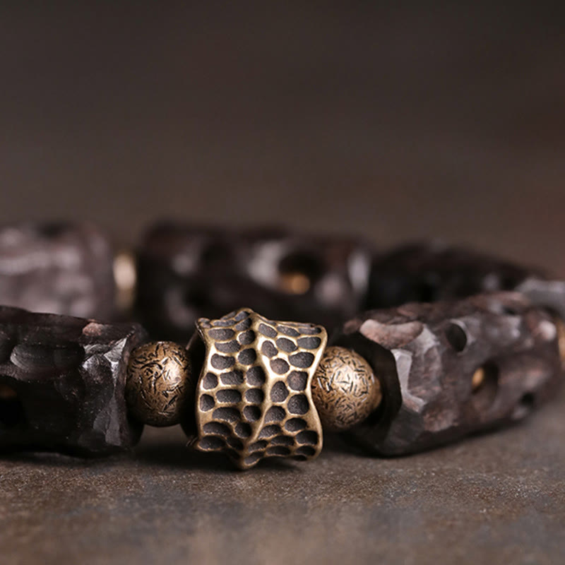 Ebony Wood Calm Bracelet for Grounding and Peace 14-17.5cm