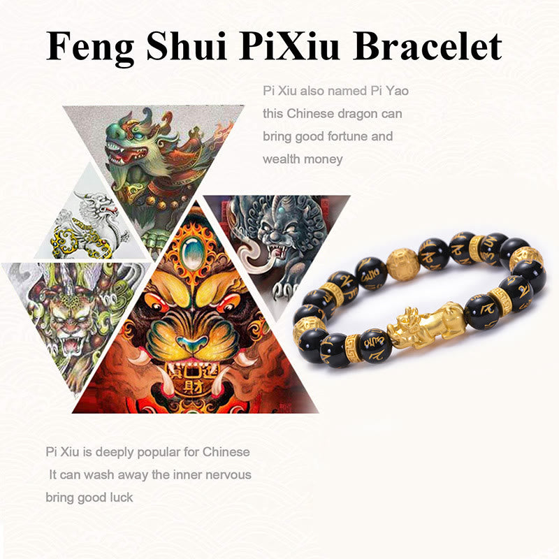 Black Obsidian PiXiu Protection Bracelet
