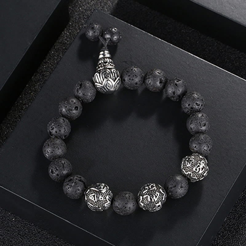 12mm Tiger Eye Men's Protection Bracelet with Titanium Steel
