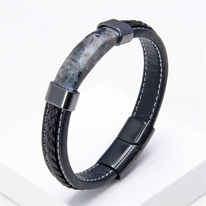 16-18cm Tiger Eye Leather Balance Bracelet