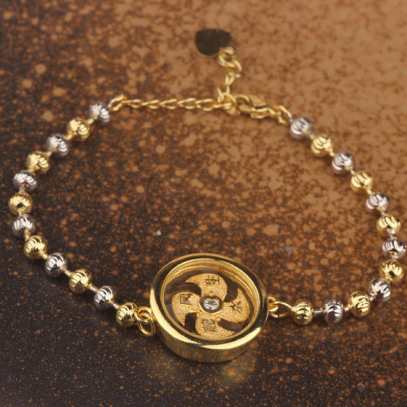 Copper Feng Sheng Shui Qi Windmill Bracelet for Protection