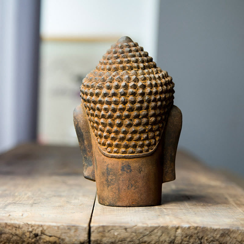 17.5cm Iron Powder Resin Buddha Statue | Meditation Symbol