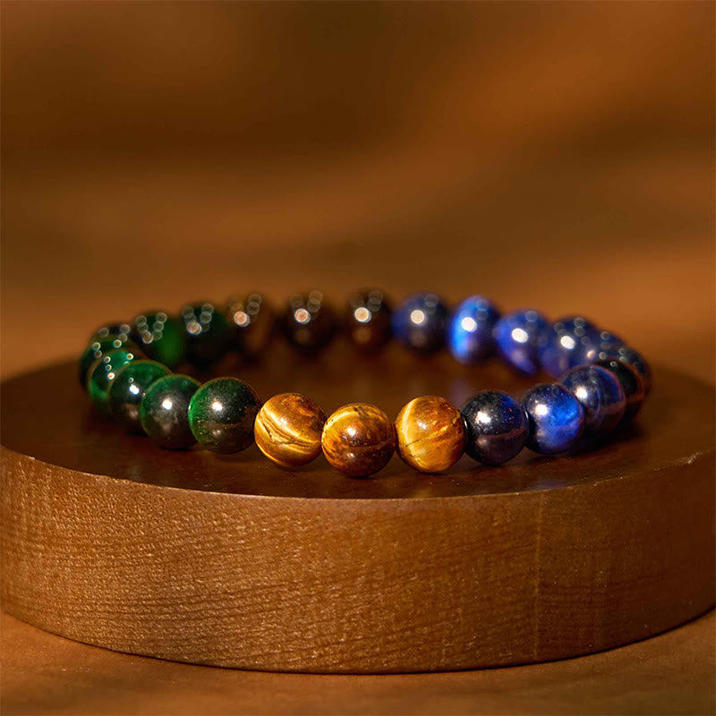 Multi-Color Tiger Eye Balance Bracelet