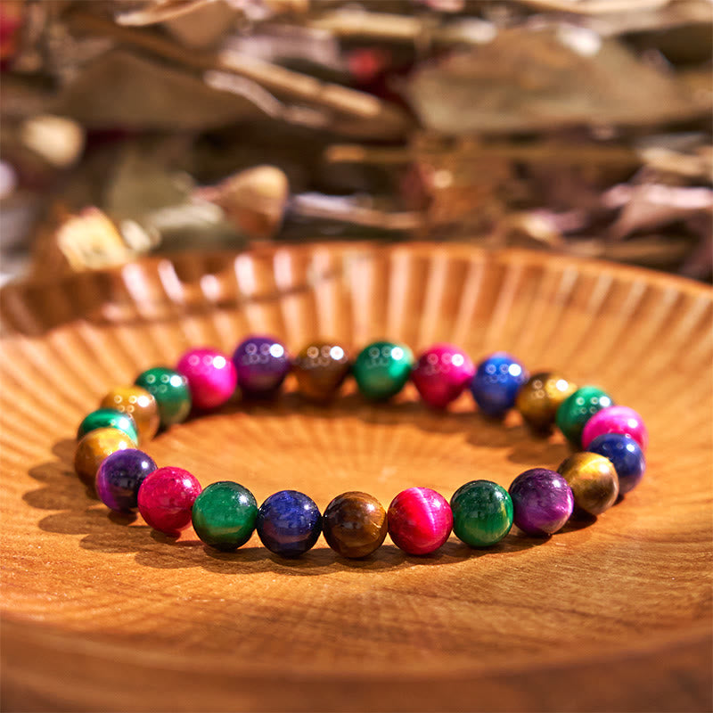 10mm Tiger Eye Courage Bracelet for Strength & Protection