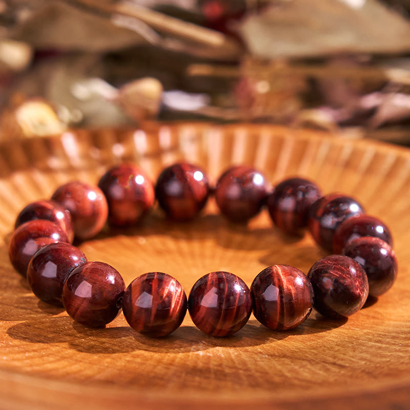 8mm Tiger Eye Healing Bracelet for Strength & Protection