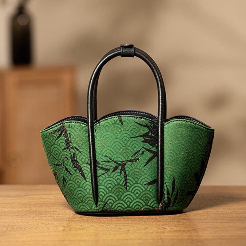Green Curve Bamboo Spiritual Jewelry Crossbody Bag