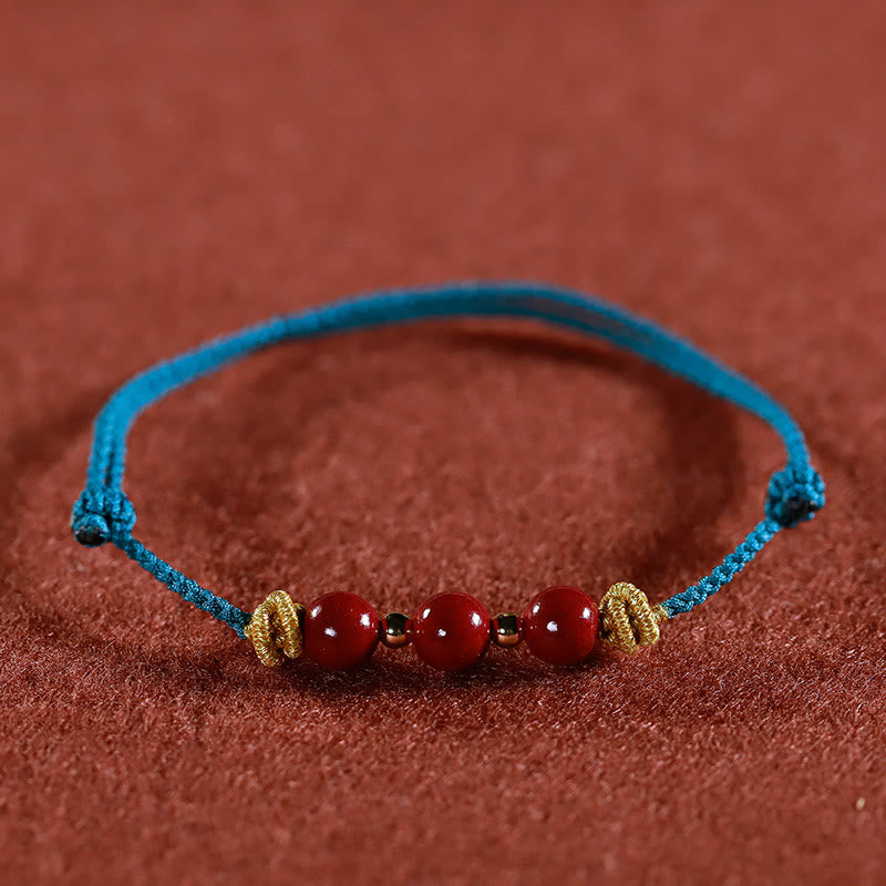 Colorful String Cinnabar Calm Bracelet for Mental Clarity and Balance