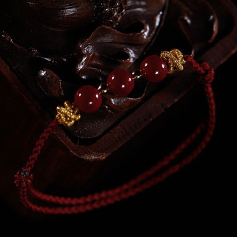 Colorful String Cinnabar Calm Bracelet for Mental Clarity and Balance