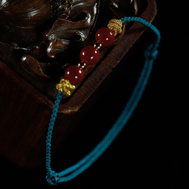 Colorful String Cinnabar Calm Bracelet for Mental Clarity and Balance
