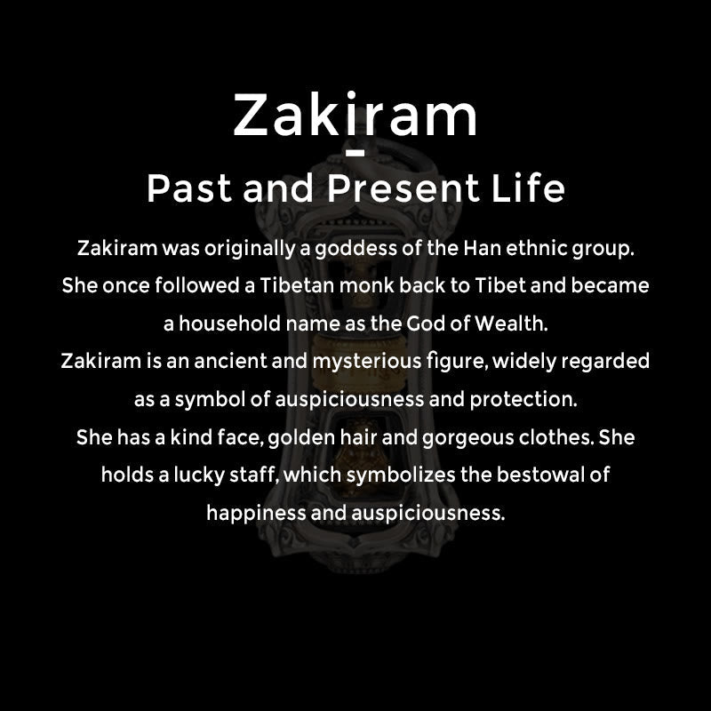 925 Sterling Silver Zakiram Goddess of Wealth Blessing Necklace