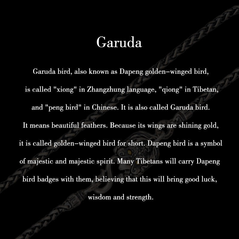 Garuda Wisdom Necklace in 925 Sterling Silver 63cm Chain