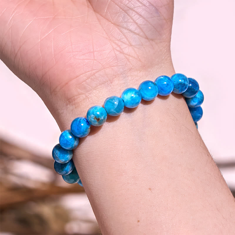 8mm Blue Tiger Eye Bracelet for Calm & Tranquility
