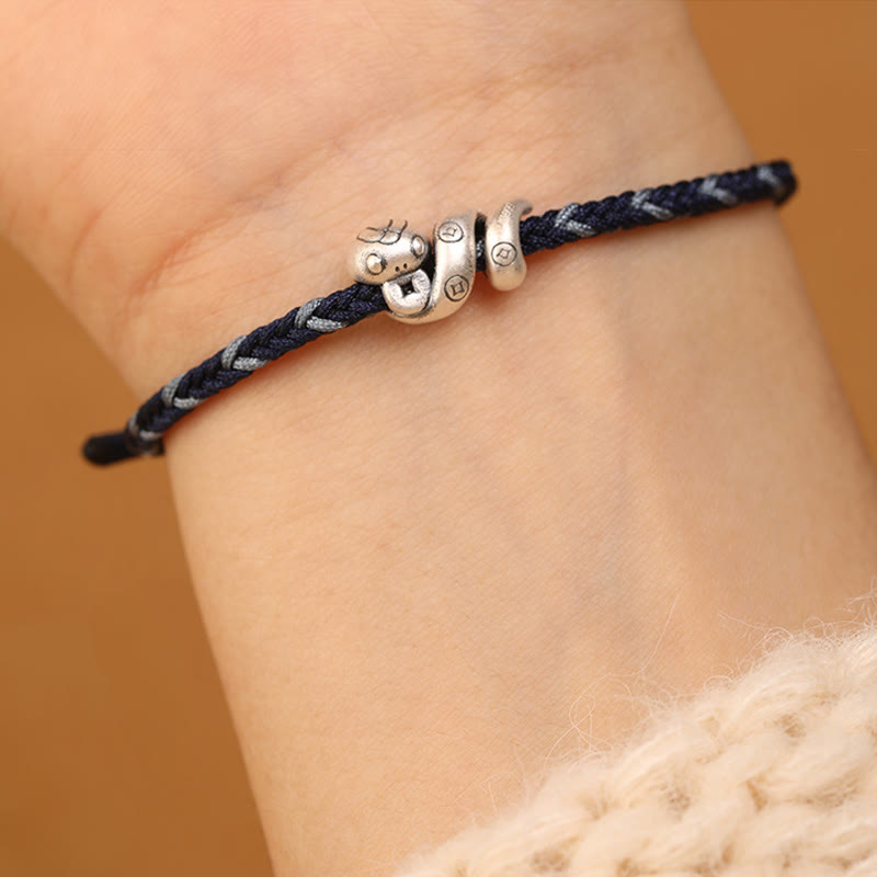 Sterling Silver Snake Protection Bracelet