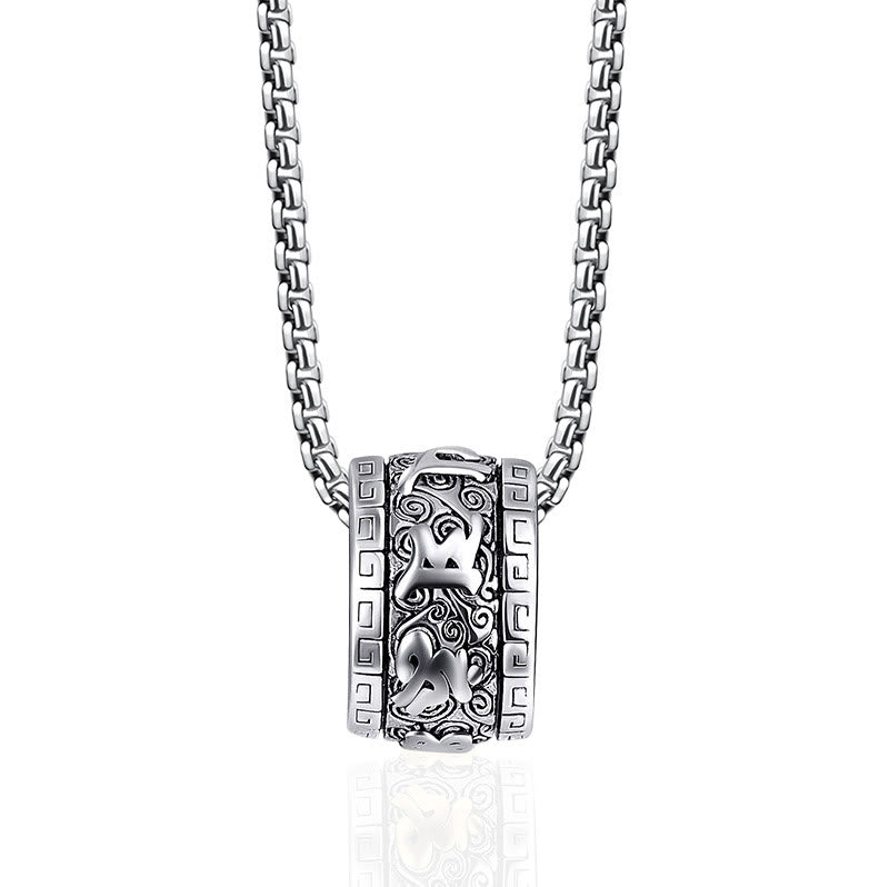 Titanium Steel Om Mani Padme Hum Necklace for Peace & Meditation