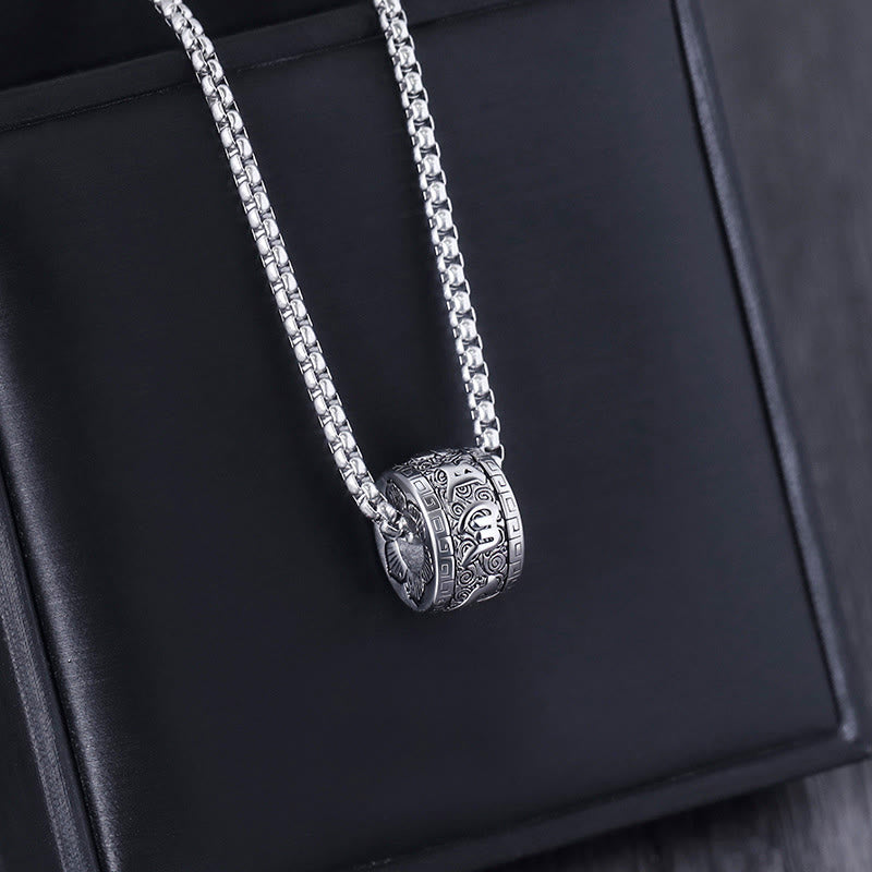 Titanium Steel Om Mani Padme Hum Necklace for Peace & Meditation