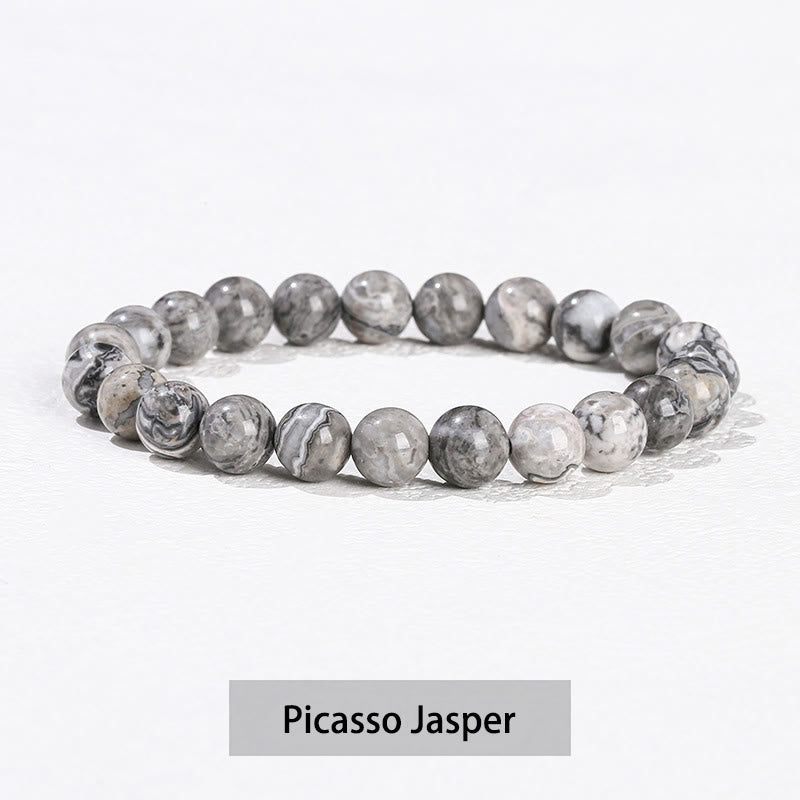 Various Crystal Healing Bracelet with Amethyst, Aventurine & Rose Quartz