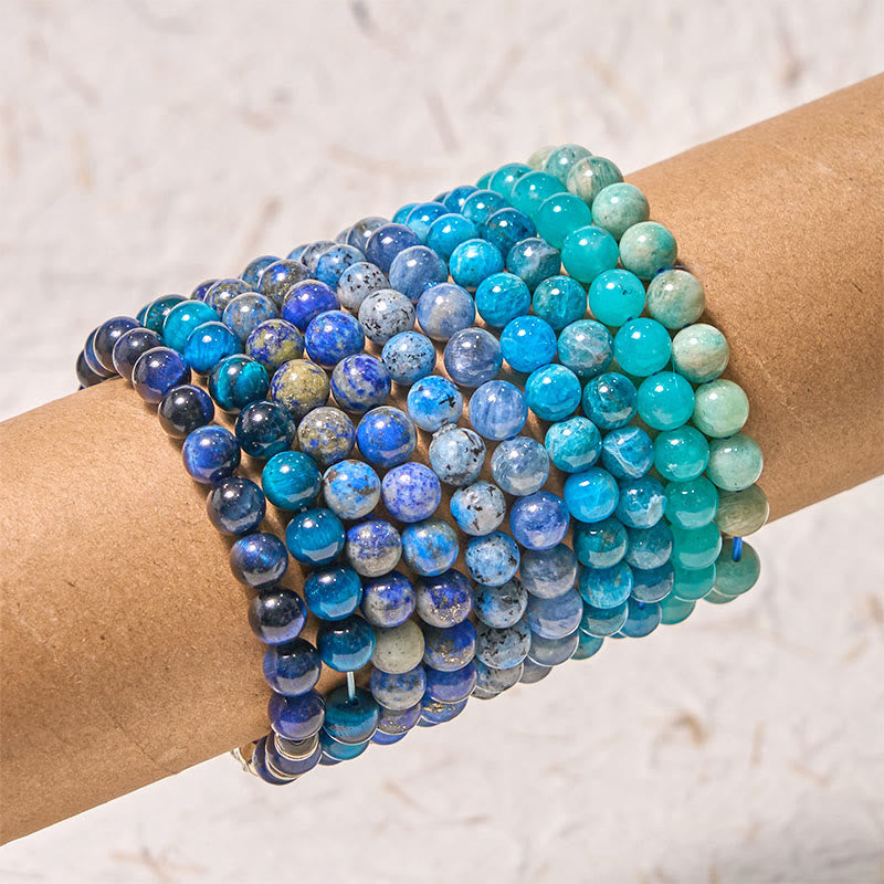 8mm Blue Tiger Eye Bracelet for Calm & Tranquility