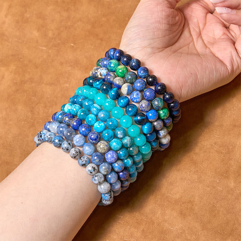 8mm Blue Tiger Eye Bracelet for Calm & Tranquility