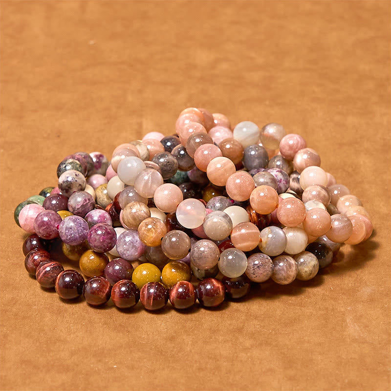 8mm Red Tiger Eye Bracelet for Creativity and Courage