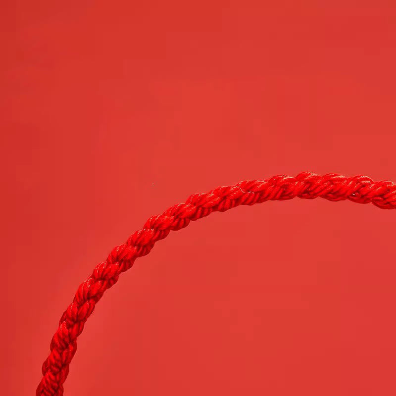 925 Sterling Silver Fu Character Red String Luck Bracelet