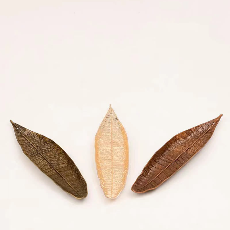 Alloy Incense Burner with Oriental Leaf Design for Tranquility