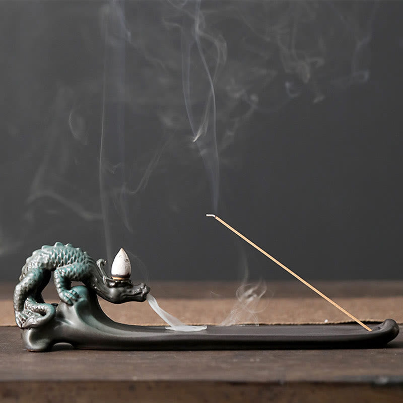 Moon Rabbit Ceramic Incense Burner for Meditation Harmony