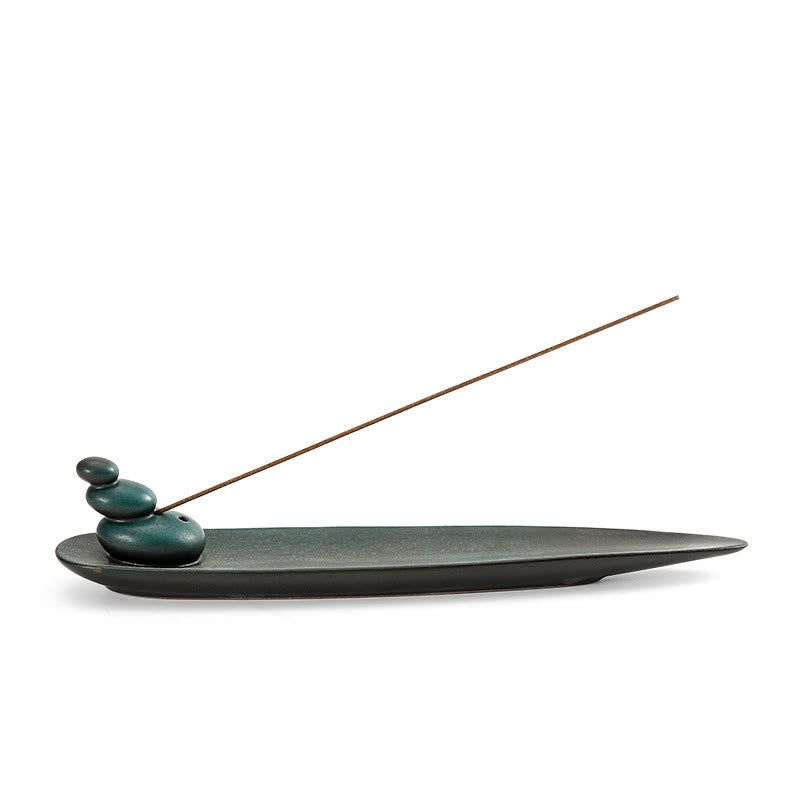 Three Stones Ceramic Incense Burner for Meditation Supplies