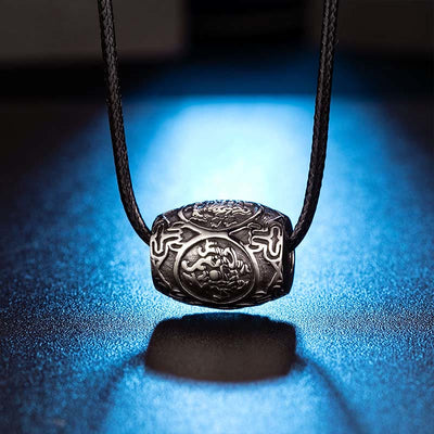 Om Mani Padme Hum Necklace | Titanium Steel Wisdom Pendant