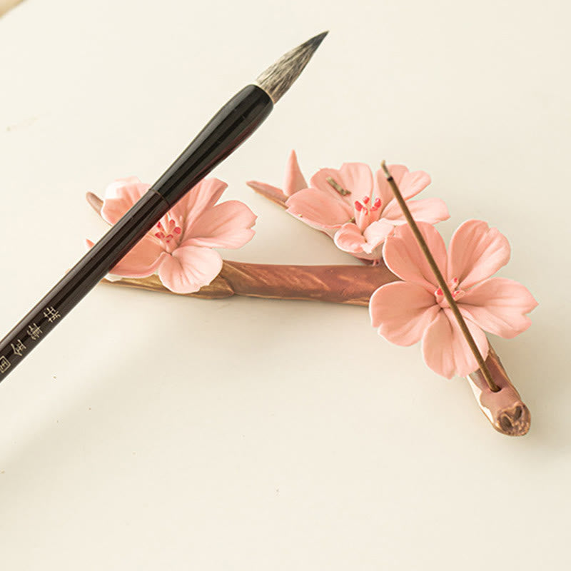 Ceramic Plum Blossom Incense Burner 7.6cm for Meditation