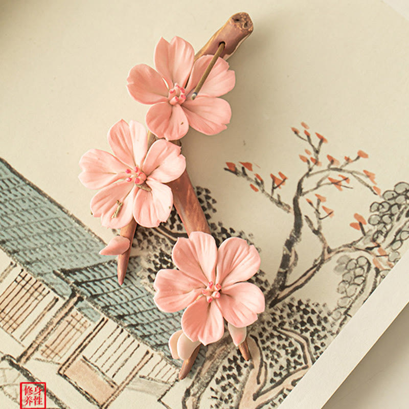 Ceramic Plum Blossom Incense Burner 7.6cm for Meditation