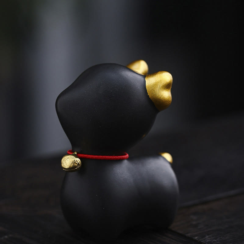 Mini Ceramic Deer Tea Pet Figurine for Spiritual Decor