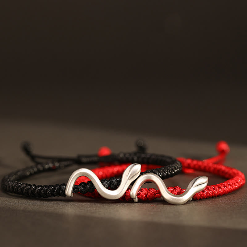 999 Sterling Silver Red String Strength Bracelet for Protection | Year of the Snake