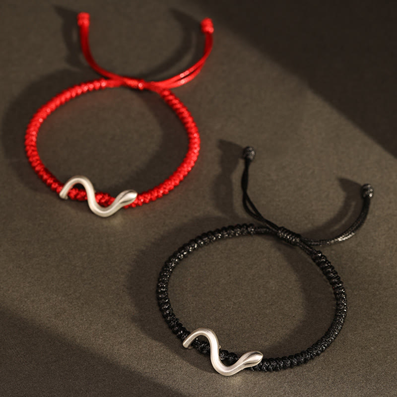 999 Sterling Silver Red String Strength Bracelet for Protection | Year of the Snake