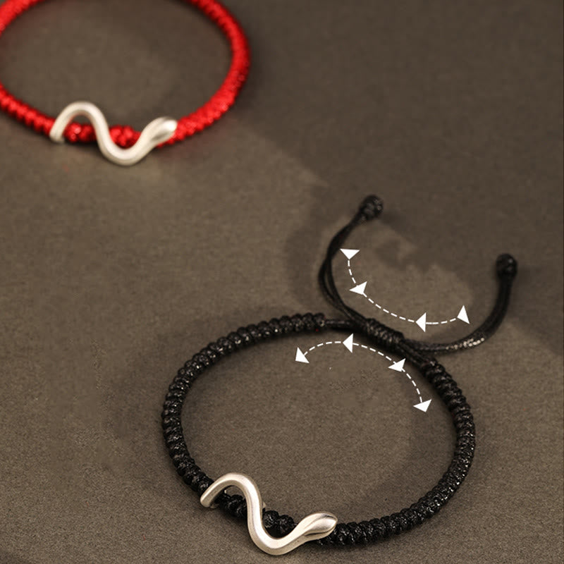 999 Sterling Silver Red String Strength Bracelet for Protection | Year of the Snake