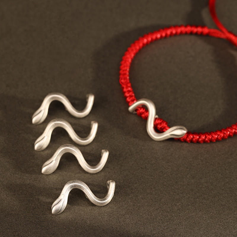 999 Sterling Silver Red String Strength Bracelet for Protection | Year of the Snake