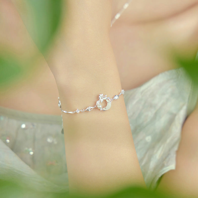 Hetian Jade Sterling Silver Lotus Bracelet 14-18cm Peace Symbol