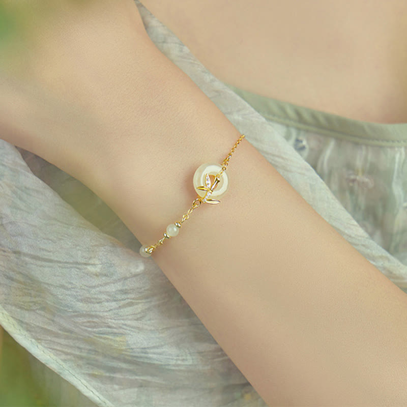 Hetian Jade Peace Buckle Bracelet 14-18 cm | Healing Sounds