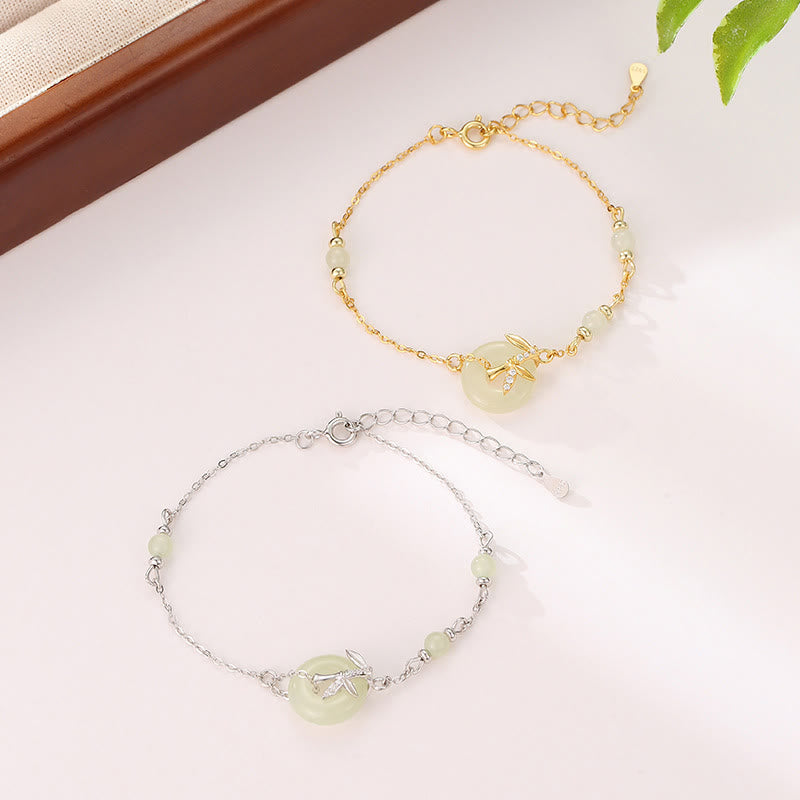 Hetian Jade Peace Buckle Bracelet 14-18 cm | Healing Sounds