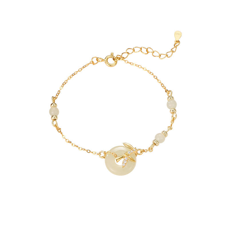 Hetian Jade Peace Buckle Bracelet 14-18 cm | Healing Sounds