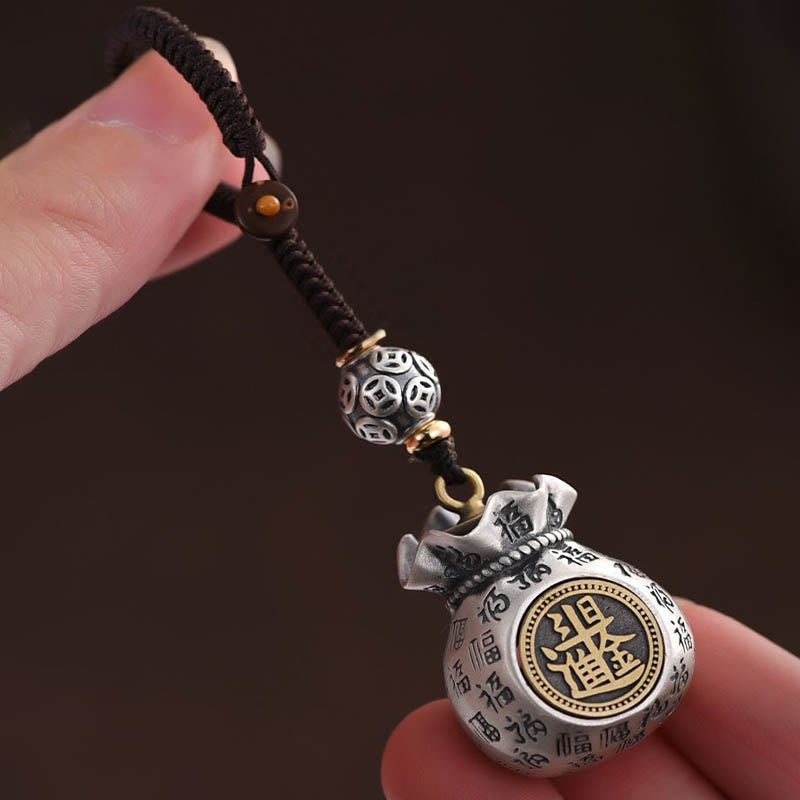 Fu Character Money Bag Key Chain for Daily Fortune & Wealth