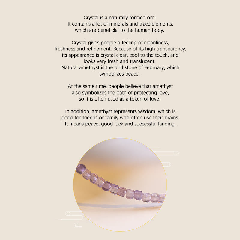 2.5mm Amethyst & 14k Gold Inner Peace Bracelet