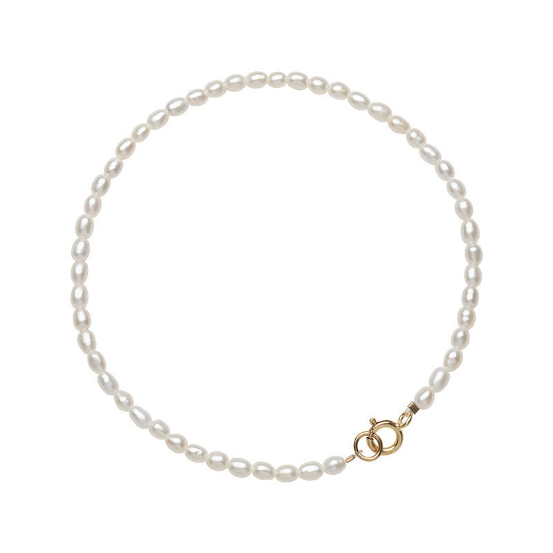 2mm Natural Pearl & 14k Gold Plated Wisdom Bracelet
