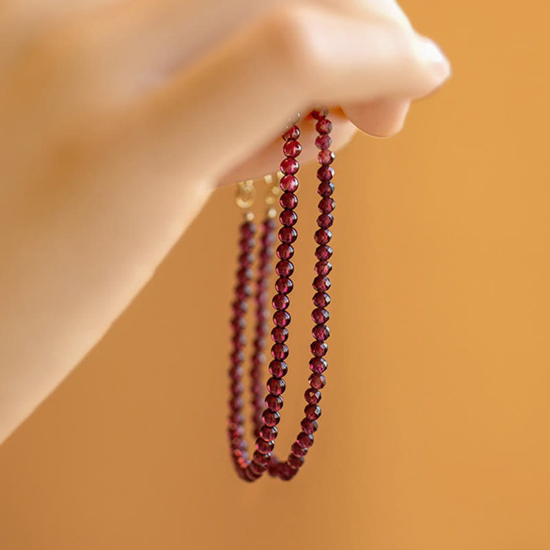 3mm Garnet Protection Bracelet for Courage