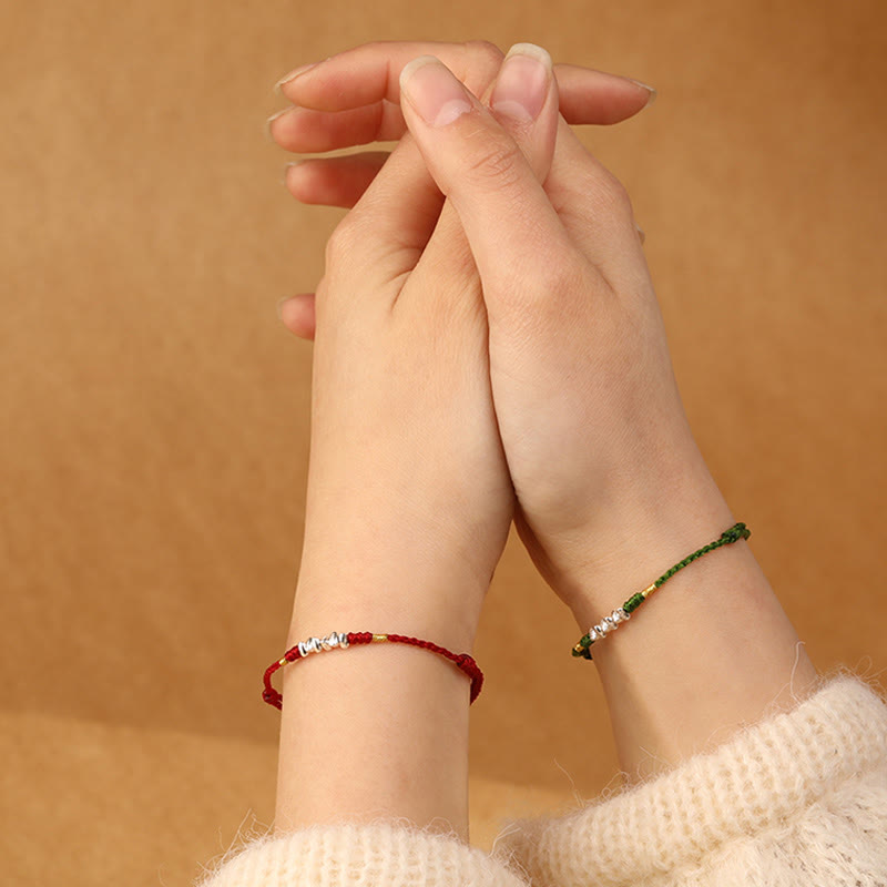 Unisex 925 Sterling Silver Red String Protection Bracelet