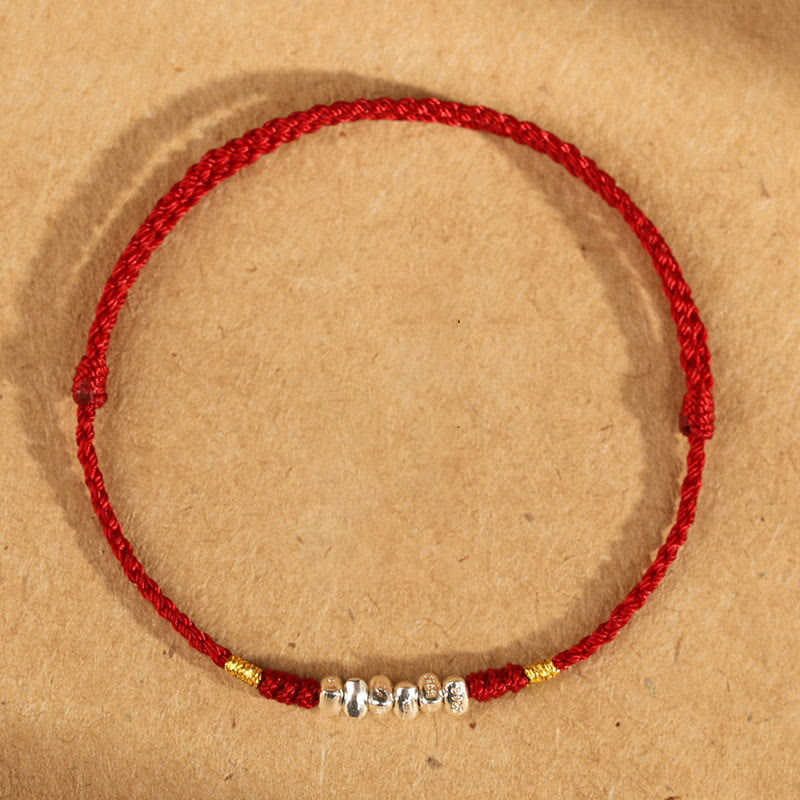 Unisex 925 Sterling Silver Red String Protection Bracelet