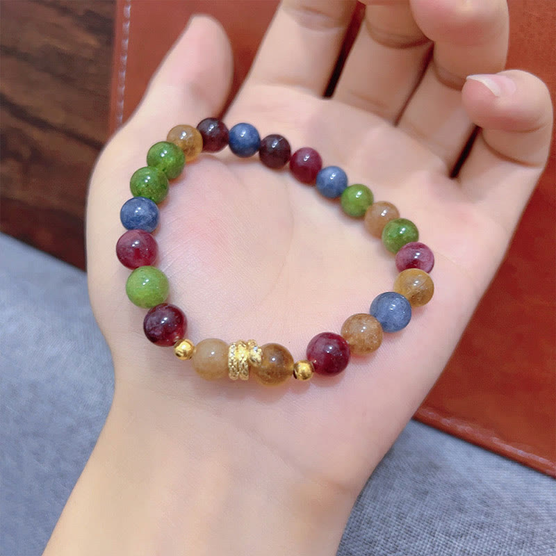 14-16cm Tourmaline Gold Plated Copper Spiritual Bracelet