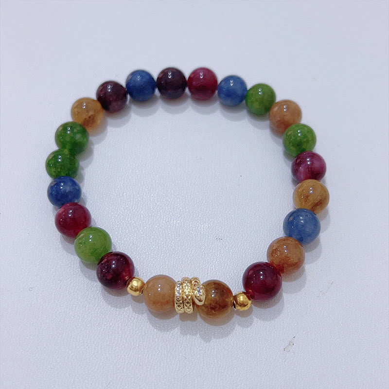 14-16cm Tourmaline Gold Plated Copper Spiritual Bracelet