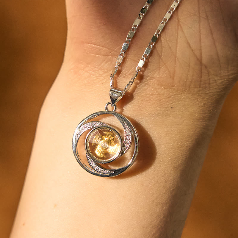 Gold Plated Copper Windmill Spiritual Necklace Pendant